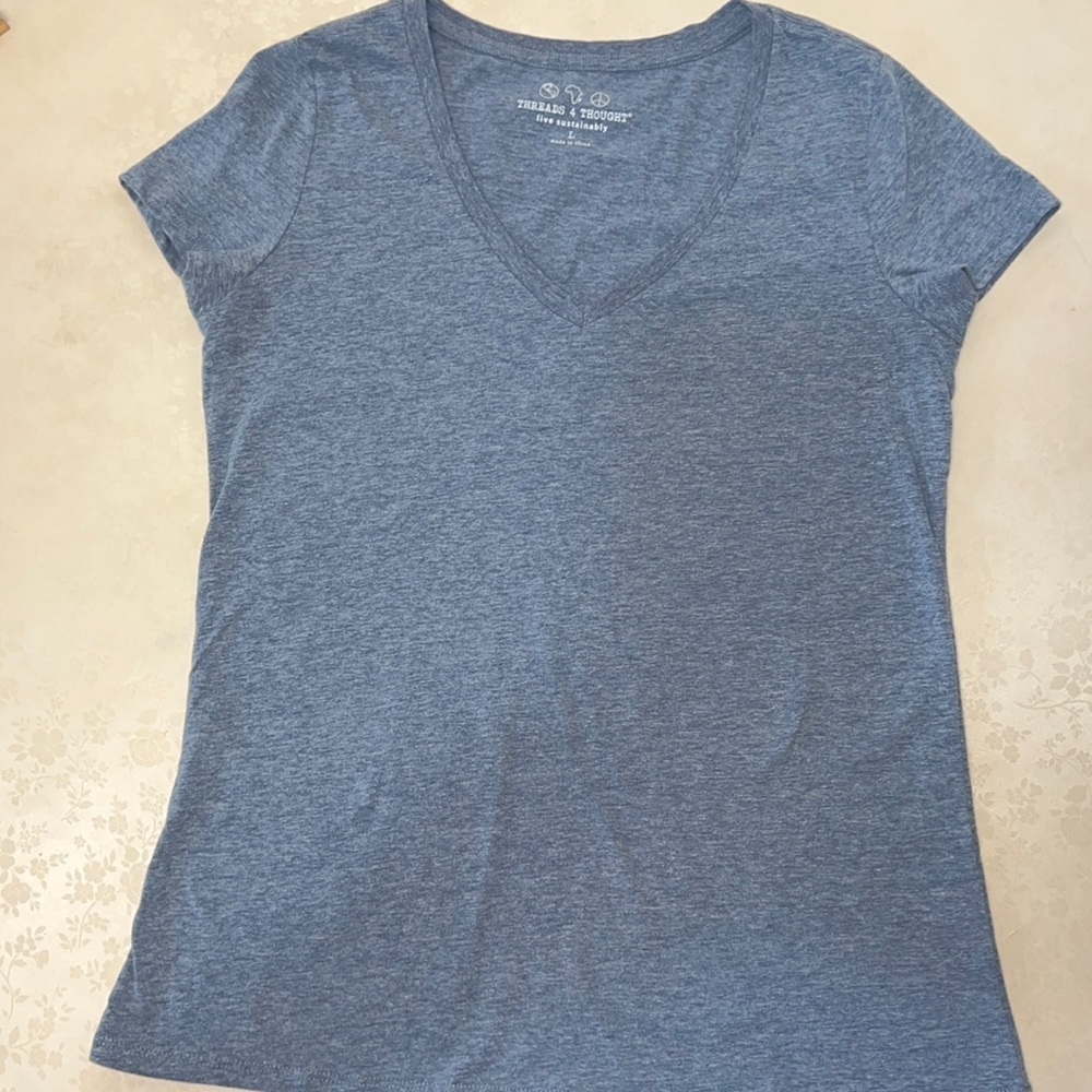 Threads 4 Thought Blue T-shirt.  Size L